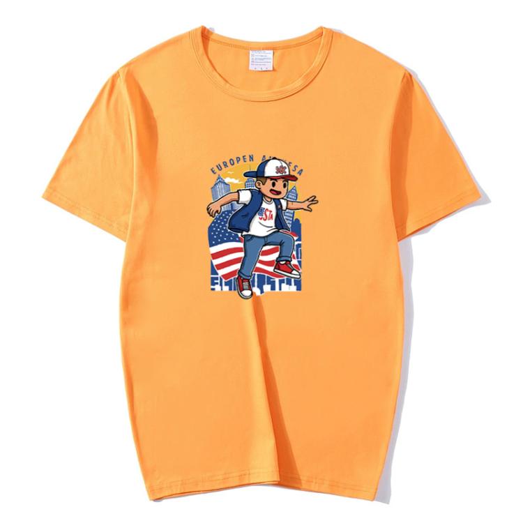 Boy Printed Round Neck Modal Short Sleeve T-shirt
