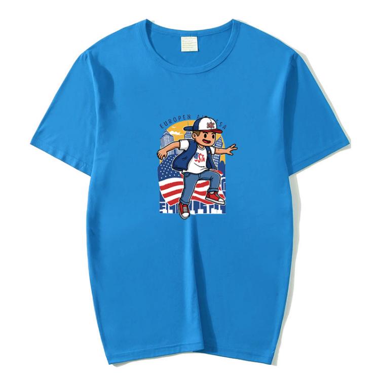 Boy Printed Round Neck Modal Short Sleeve T-shirt