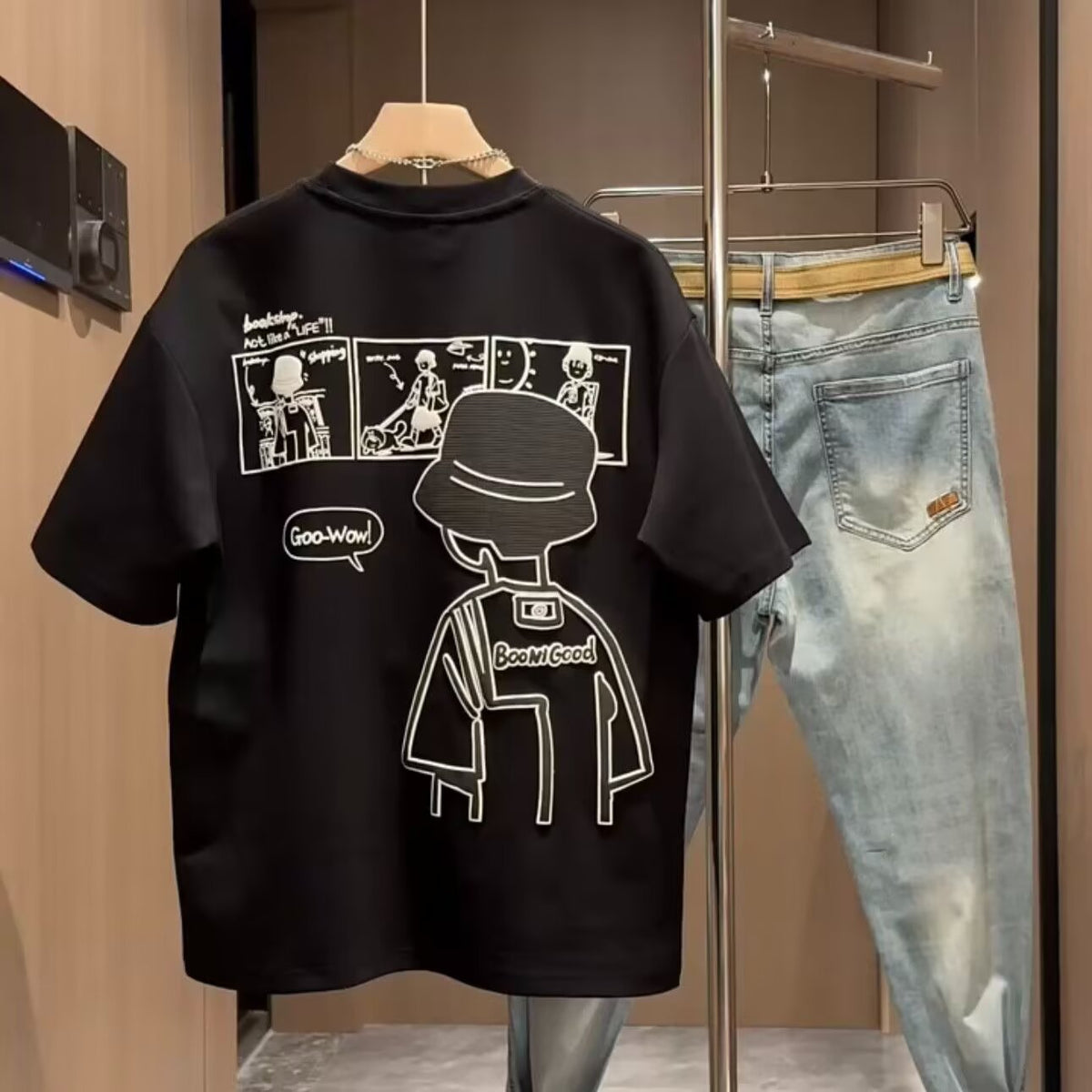 Cartoon Crew Neck T-shirt